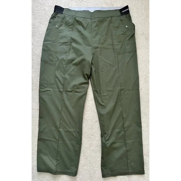 NWT Genuine Dickies Pull-On Cargo Pants Scrubs Army Green Women's Size XXL - Picture 2 of 12